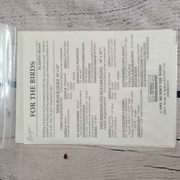 Debbie Mumm "For the Birds" Wallhanging Quilt Patterns - Picture 5 of 11